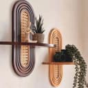 Venkuber Wandregal aus Holz Mid-Century Modern Bohemian-Stil Bild 4