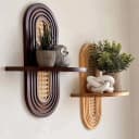 Venkuber Wandregal aus Holz Mid-Century Modern Bohemian-Stil Bild 5