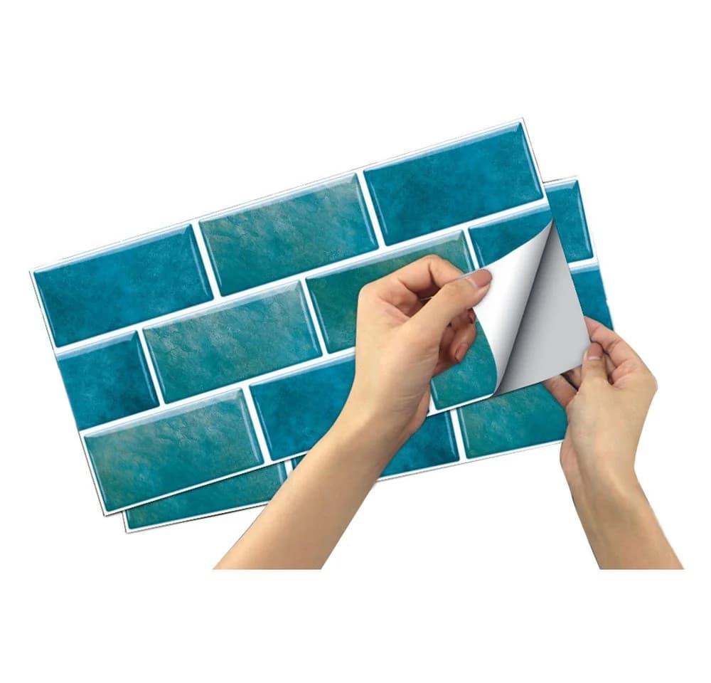 Minicloss Fliesenaufkleber 12x 15x30cm Selbstklebend Wasserabweisend Blau - Bild 2