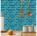 Minicloss Fliesenaufkleber 12x 15x30cm Selbstklebend Wasserabweisend Blau Bild 3