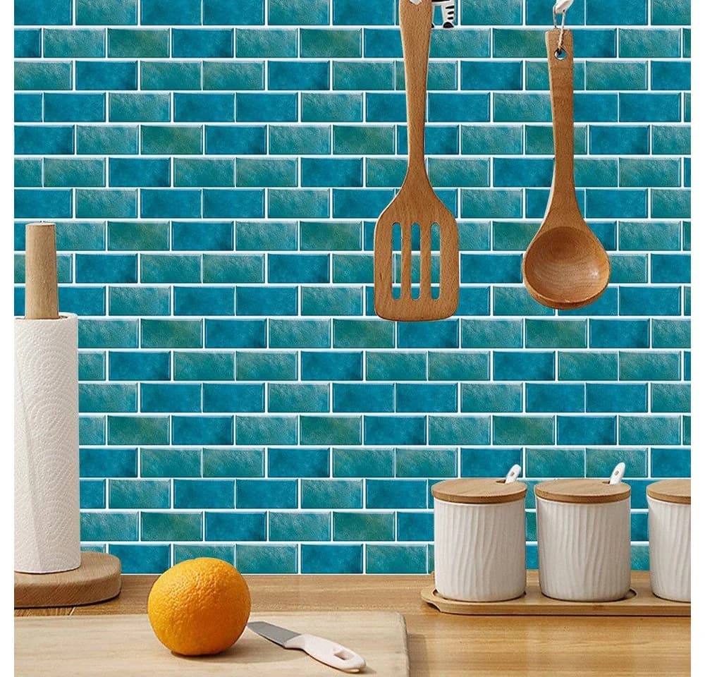 Minicloss Fliesenaufkleber 12x 15x30cm Selbstklebend Wasserabweisend Blau - Bild 3