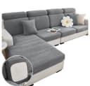 Minicloss Sofahusse Dunkelgrau Stretch-Sofabezug Bild 2