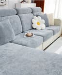 Minicloss Sofahusse Sofabezug Ecksofa L Form Stretch Chenille Bild 3