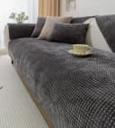 Minicloss Sofaschoner Karo-Chenille-Sofabezug 70x150cm, superweich, rutschfest Bild 4