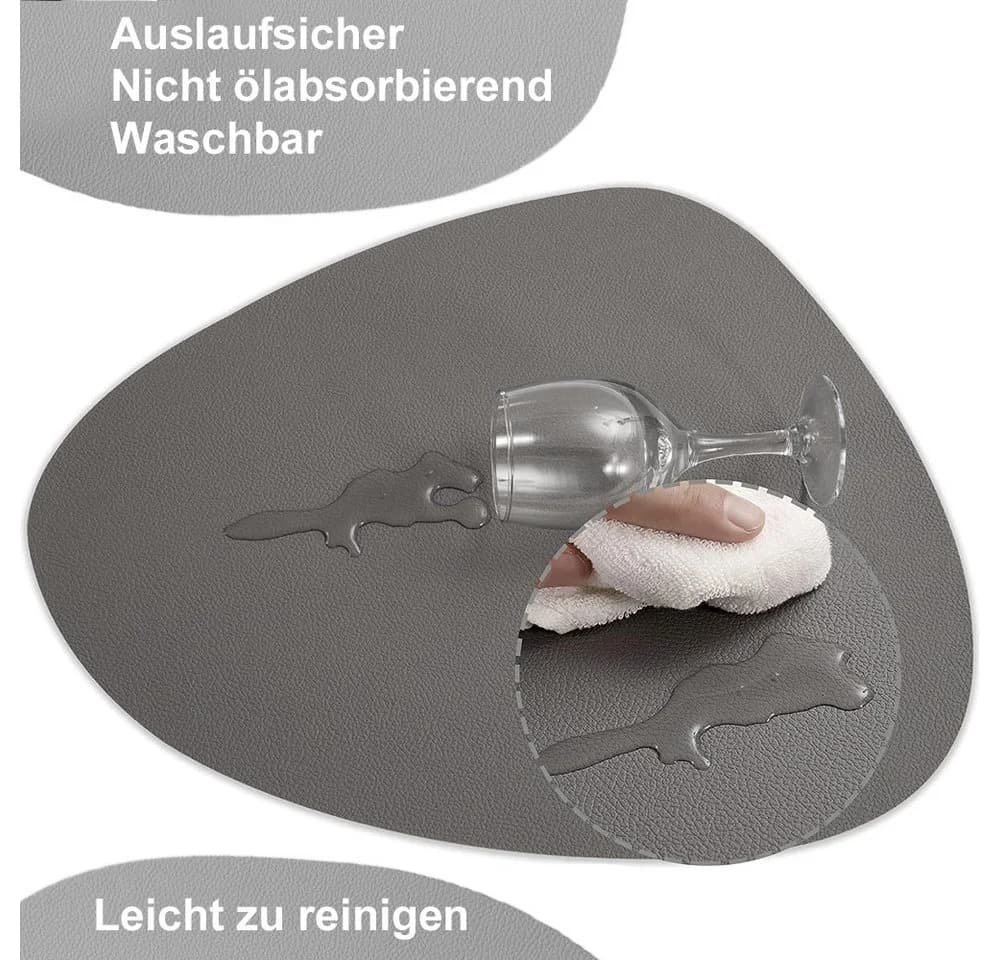 Minicloss Tischset Kunstleder Abwischbar 6-St - Bild 3