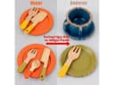 Zaewry Spielgeschirr Geschirrset aus Holz Kinder 26-tlg. Holz Bild 4