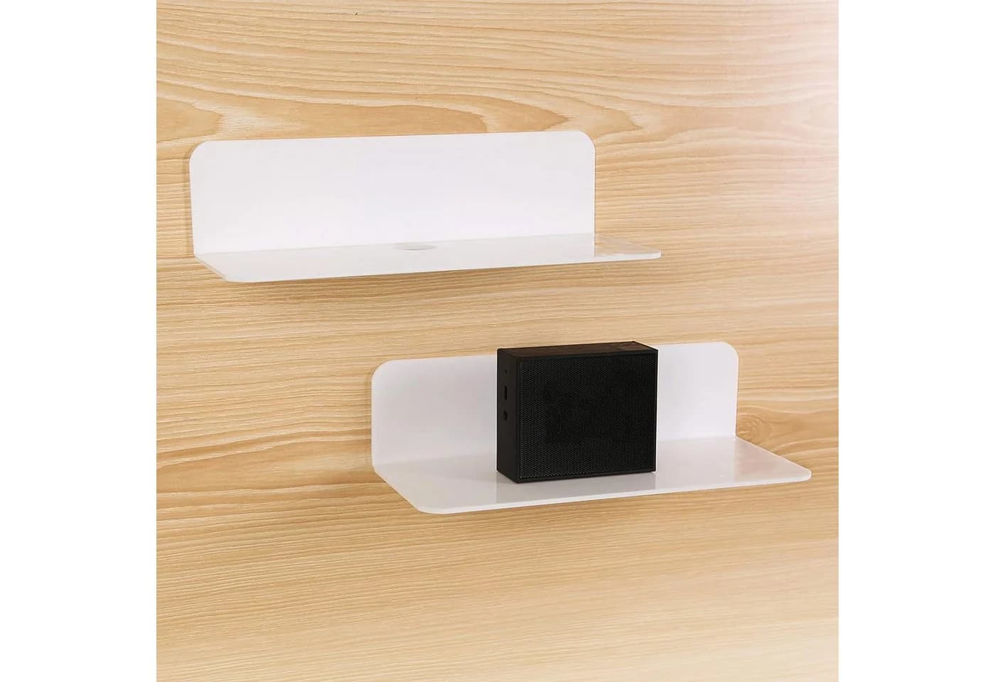Venkuber Wandregal 2er Set Acryl Selbstklebend