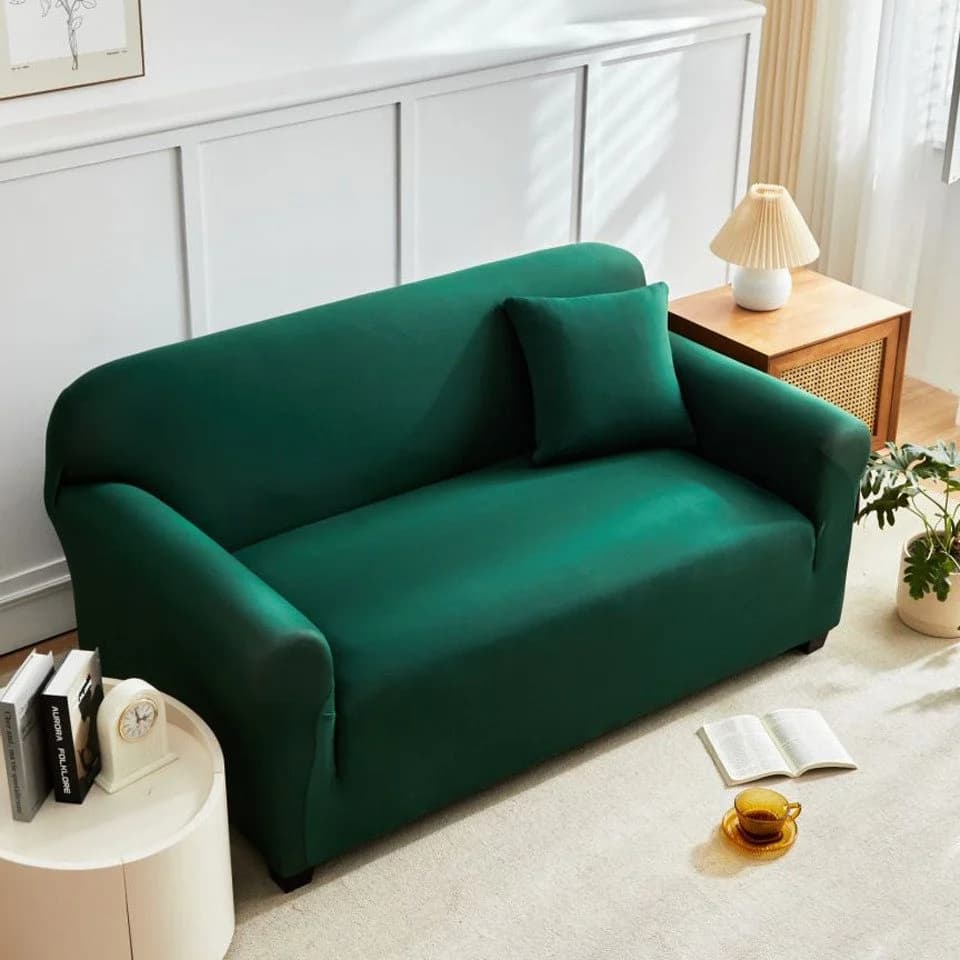 Minicloss Sofahusse High Stretch Sofabezug Modern Dunkelgrün - Bild 3