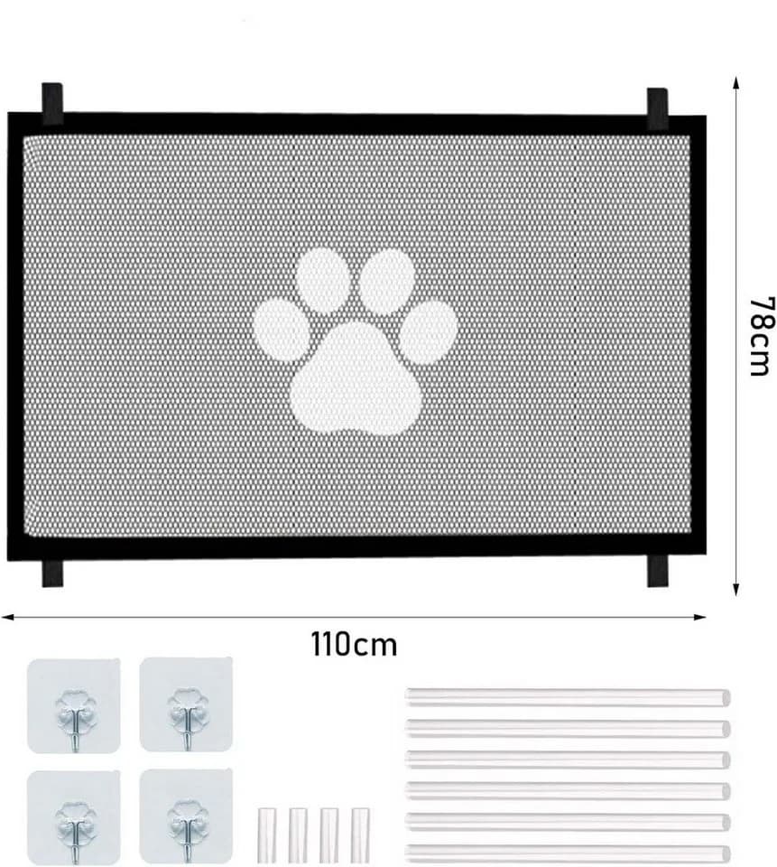Ledander Türschutzgitter Hund Tragbares Absperrgitter für Hund und Katze
