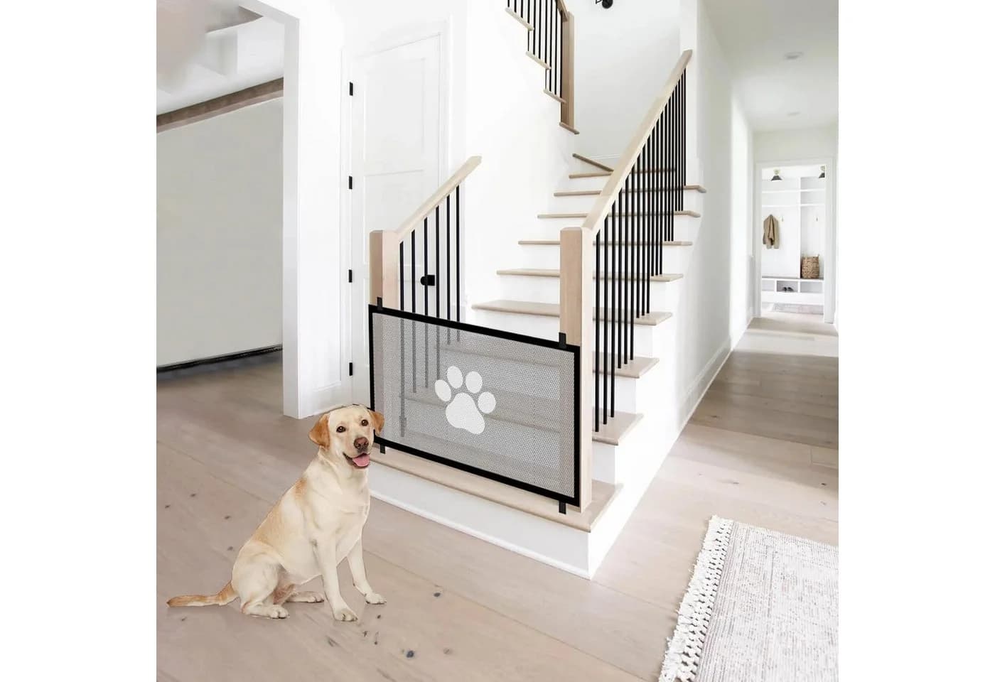 Ledander Türschutzgitter Hund Tragbares Absperrgitter für Hund und Katze - Bild 4