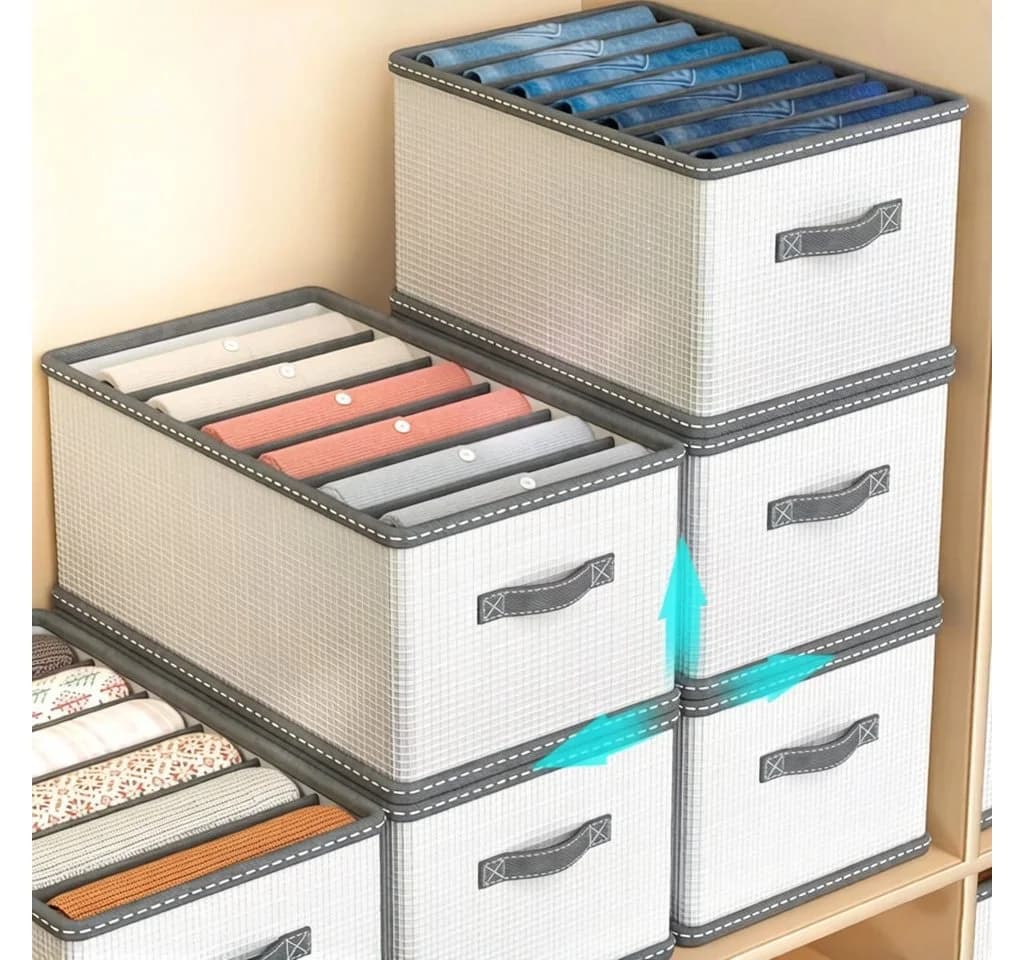 Minicloss Aufbewahrungsbox Kleiderschrank Organizer 9/7 Zellen Faltbar - Bild 5
