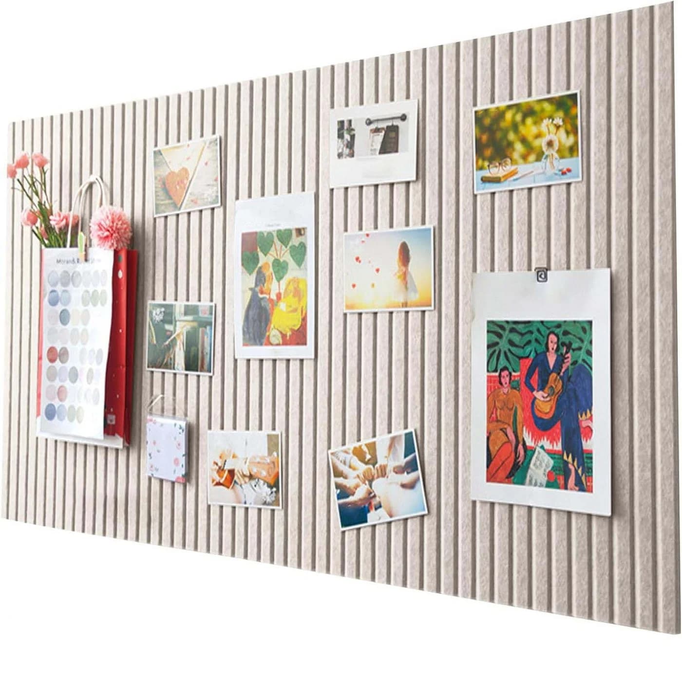 Bextsrack Pinnwand Fototafel mit selbstklebendem Klebeband, dekorative Korkwand aus Filz - Bild 2