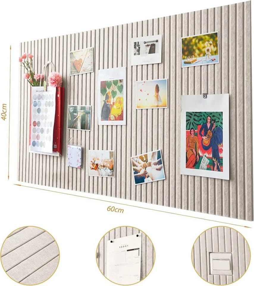 Bextsrack Pinnwand Fototafel mit selbstklebendem Klebeband, dekorative Korkwand aus Filz - Bild 3