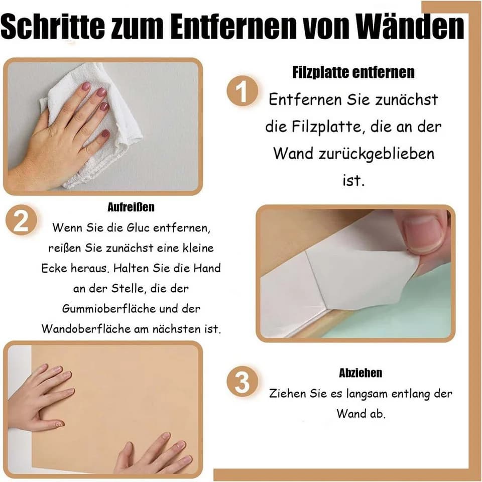 Bextsrack Pinnwand Fototafel Selbstklebend Dekorative Filz - Bild 5
