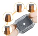 Venkuber Stuhlbeinkappen Eckig Transparent mit Filz - 10er Set Bild 5