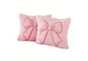 CLTYQ Kissenbezug-Set, rosa Schleife, 45,7 x 45,7 cm, 2 Stück, bestickt, Kunstfell Bild 2