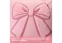 CLTYQ Kissenbezug-Set, rosa Schleife, 45,7 x 45,7 cm, 2 Stück, bestickt, Kunstfell Bild 4