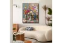 CLTYQ Malen nach Zahlen Set Blumenmuster Leinwand 40x50 cm Bild 1