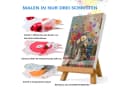 CLTYQ Malen nach Zahlen Set Blumenmuster Leinwand 40x50 cm Bild 5
