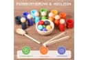 Zaewry Montessori Lernspielzeug Kugeln im Becher Holz Bunt Bild 1