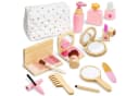 Zaewry Spielzeug-Frisierkoffer Holz 15-tlg. Rosa Kinderschminke Set Bild 2