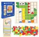 Zaewry 3D-Puzzle 120pcs Holz Baustein Set Bunt Montessori Spielzeug Bild 2