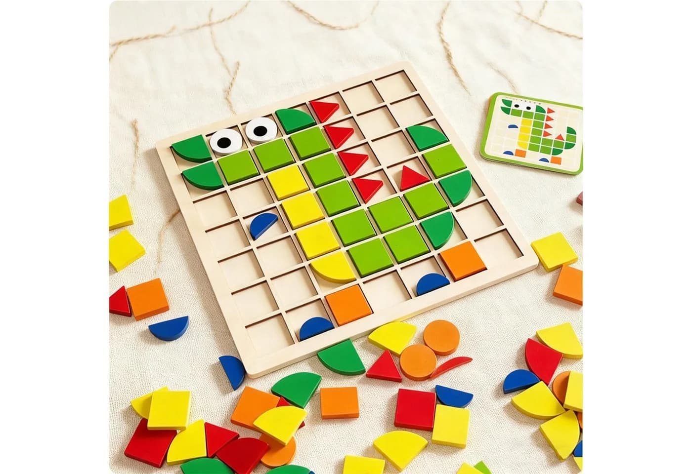Zaewry 3D-Puzzle 120pcs Holz Baustein Set Bunt Montessori Spielzeug - Bild 4