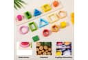 Zaewry Lernspielzeug Montessori Geometrisches Holzspielzeug Bunt Bild 3