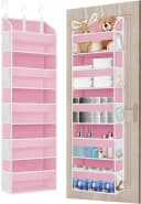 Bextsrack Hängeregal Hängeorganizer Tür mit 5 Fächern Rosa Bild 2