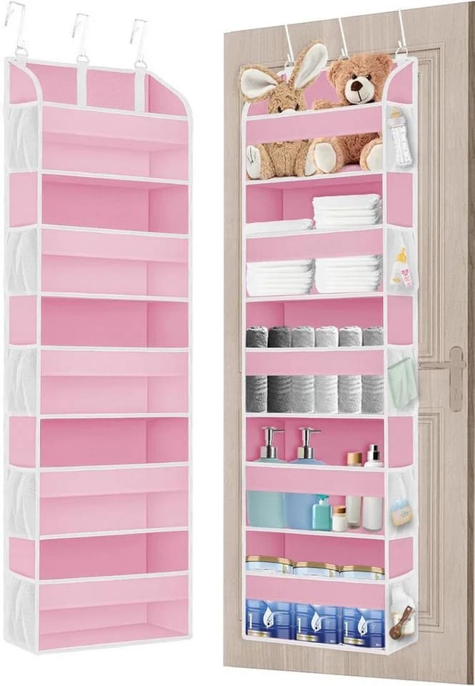 Bextsrack Hängeregal Hängeorganizer Tür mit 5 Fächern Rosa - Bild 2