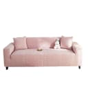 Minicloss Stretch-Sofabezug Rosa Elastisch Couchbezug mit Muster Bild 2