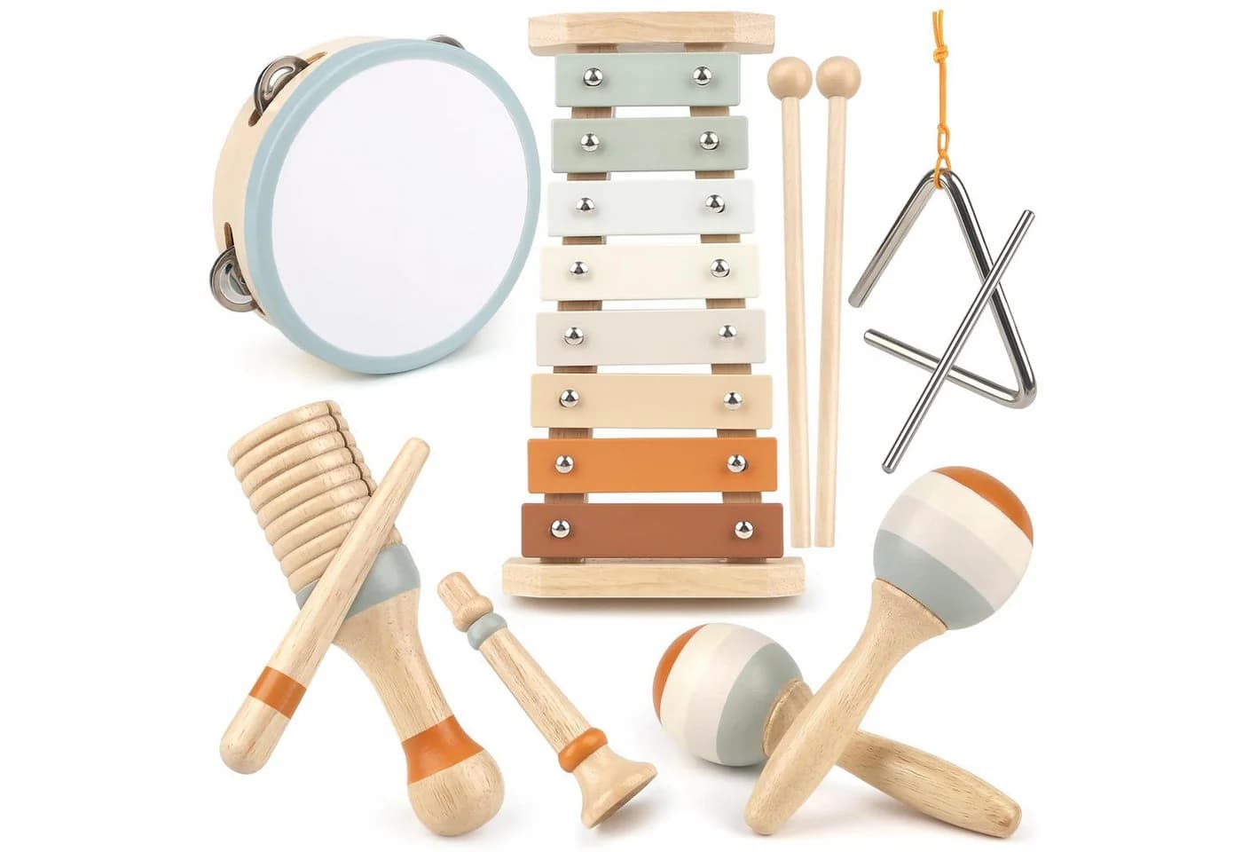 Zaewry Musikinstrumenten-Set 6-tlg. Holzspielzeug ab 3 Jahre - Bild 2
