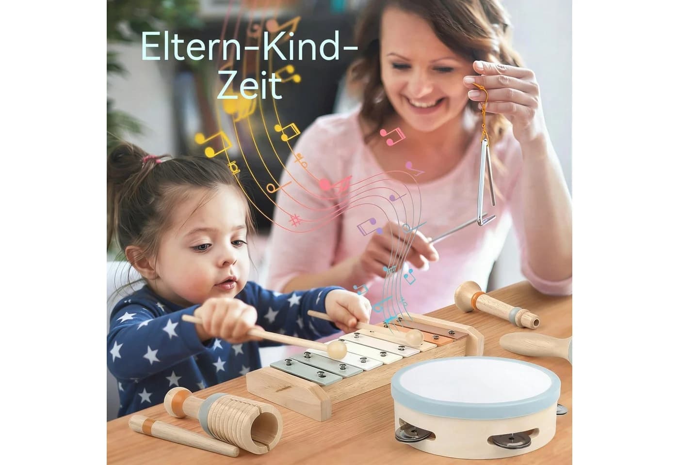 Zaewry Musikinstrumenten-Set 6-tlg. Holzspielzeug ab 3 Jahre - Bild 5
