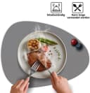 Zaewry Platzset Leder und Untersetzer, Tischsets Abwaschbar, 4-St, Rund Doppelseitig Rutschfest Bild 1