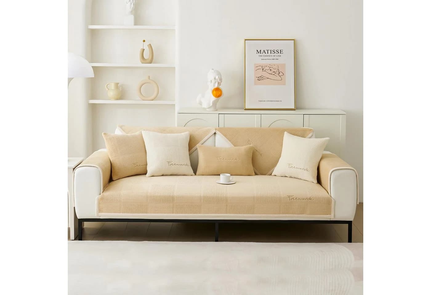 Zaewry Sofaschoner Couch Überzug Kaffeefarbe Anti-Rutsch - Bild 3