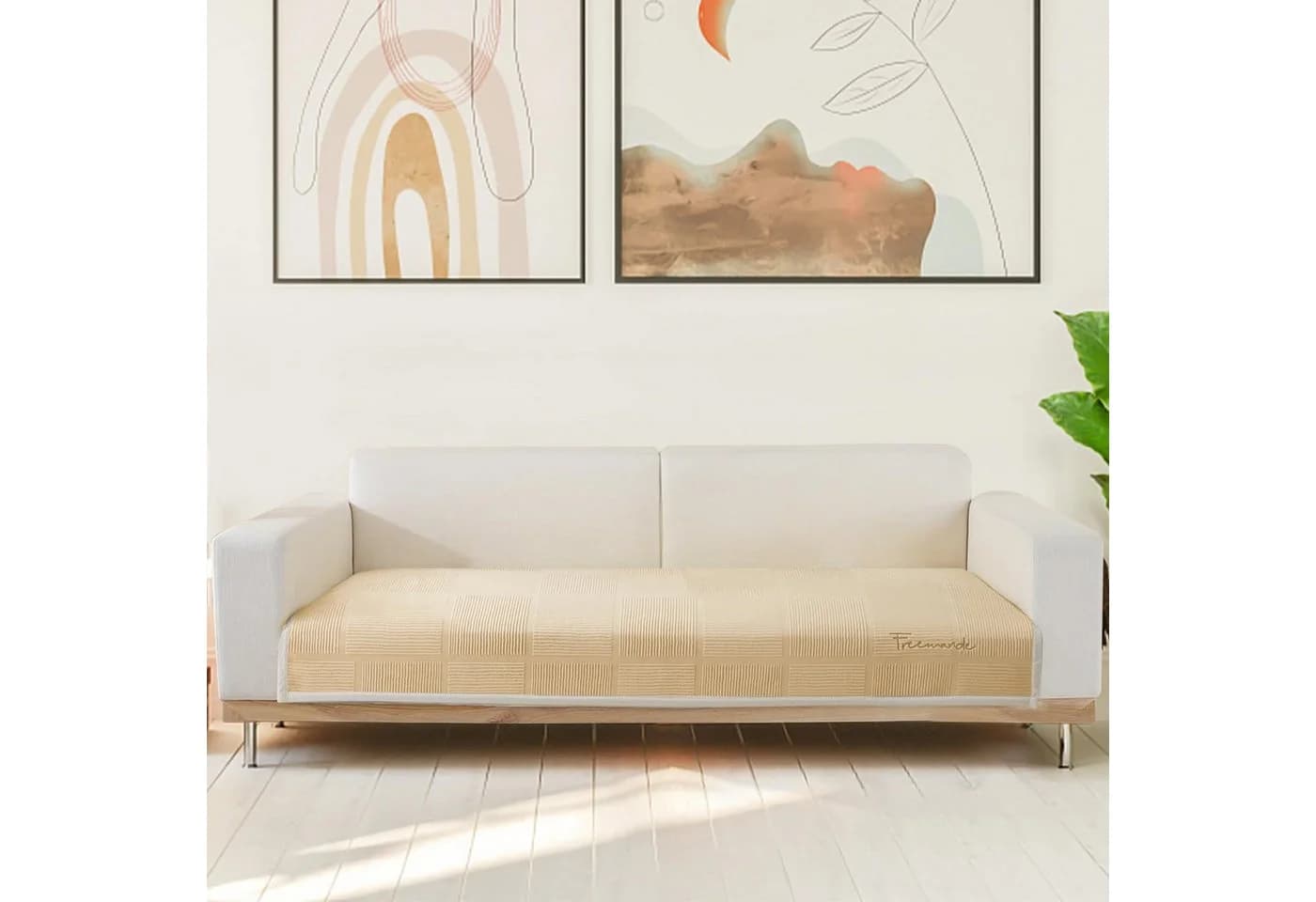 Zaewry Sofaschoner Couch Überzug Kaffeefarbe Anti-Rutsch - Bild 5