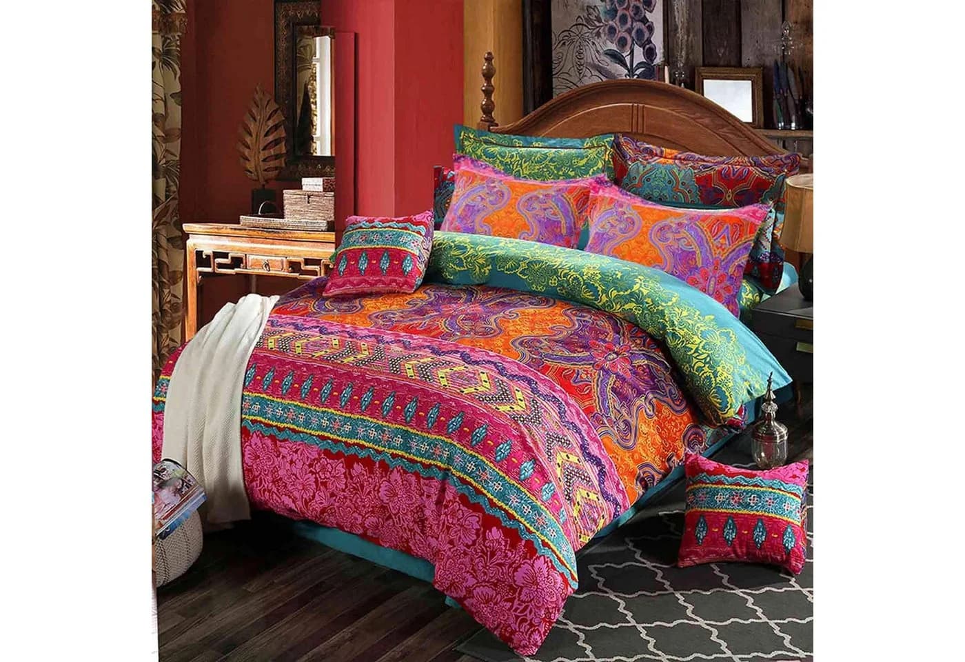Zaewry Bettwäsche Bohemian Set Bunt Vintage