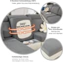 Zaewry Sofahusse Grau Stretch Rutschfest 1-4 Sitze Bild 5