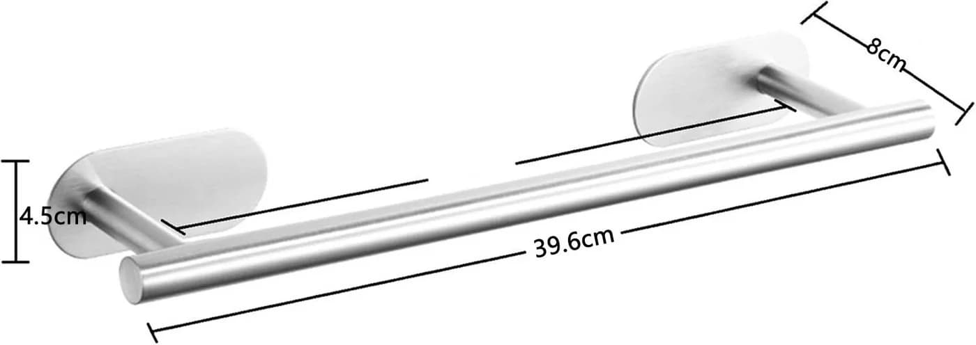 Zaewry Selbstklebender Handtuchhalter Edelstahl Silber Ohne Bohren