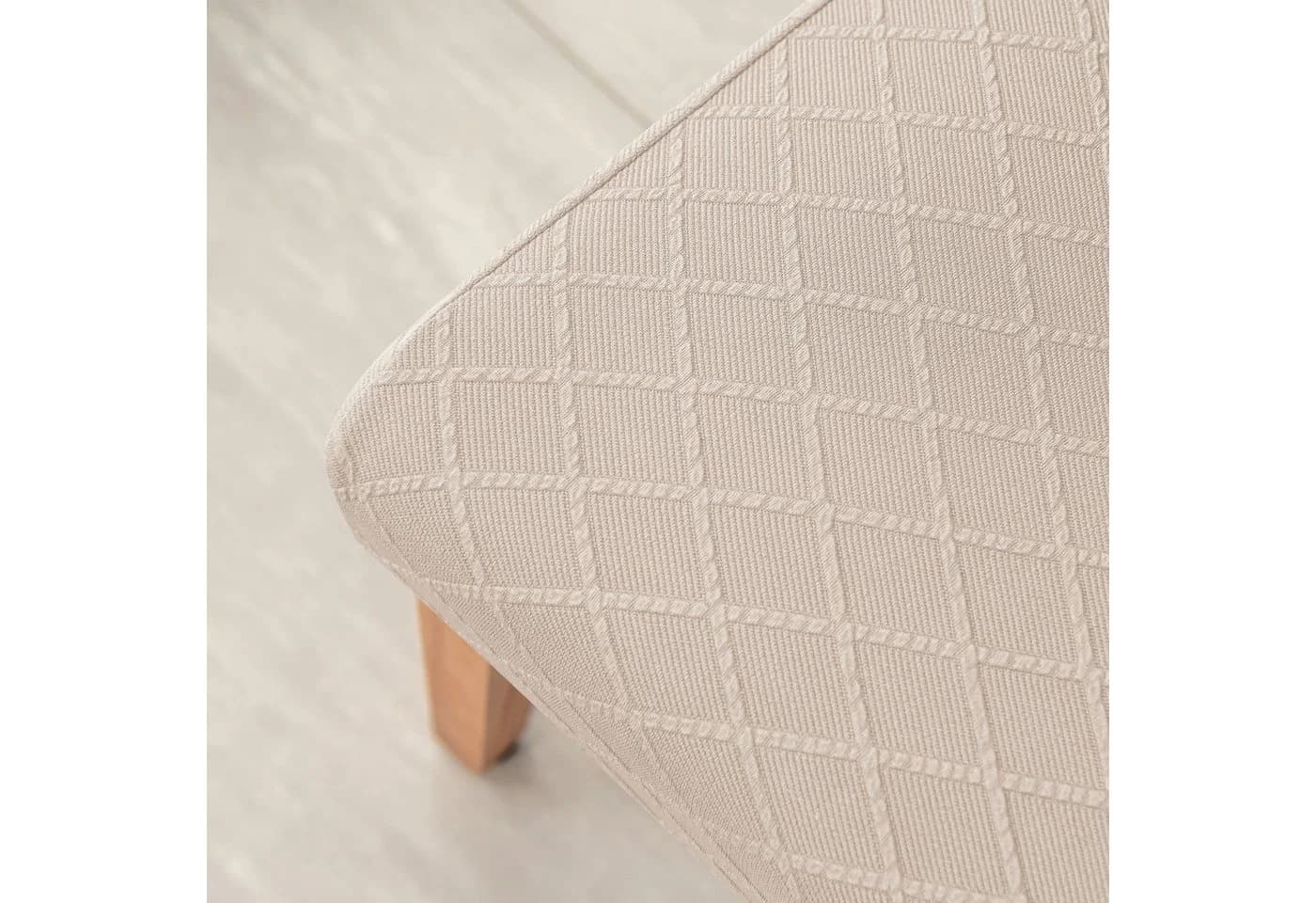 Minicloss Stuhlhusse Universal Stretch Beige Jacquard Abnehmbar - Bild 4