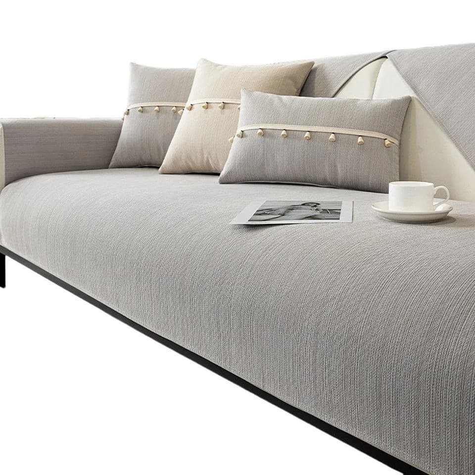 Minicloss Sofaschoner rutschfest Hellgrau Universeller Sofaüberwurf - Bild 2