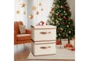Minicloss Aufbewahrungsboxen mit Deckel 2er Set Beige Stoff Bild 3