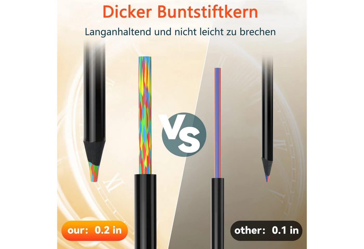 CLTYQ Buntstift Set 8-tlg. Bunt Regenbogenstift Bastelset - Bild 5