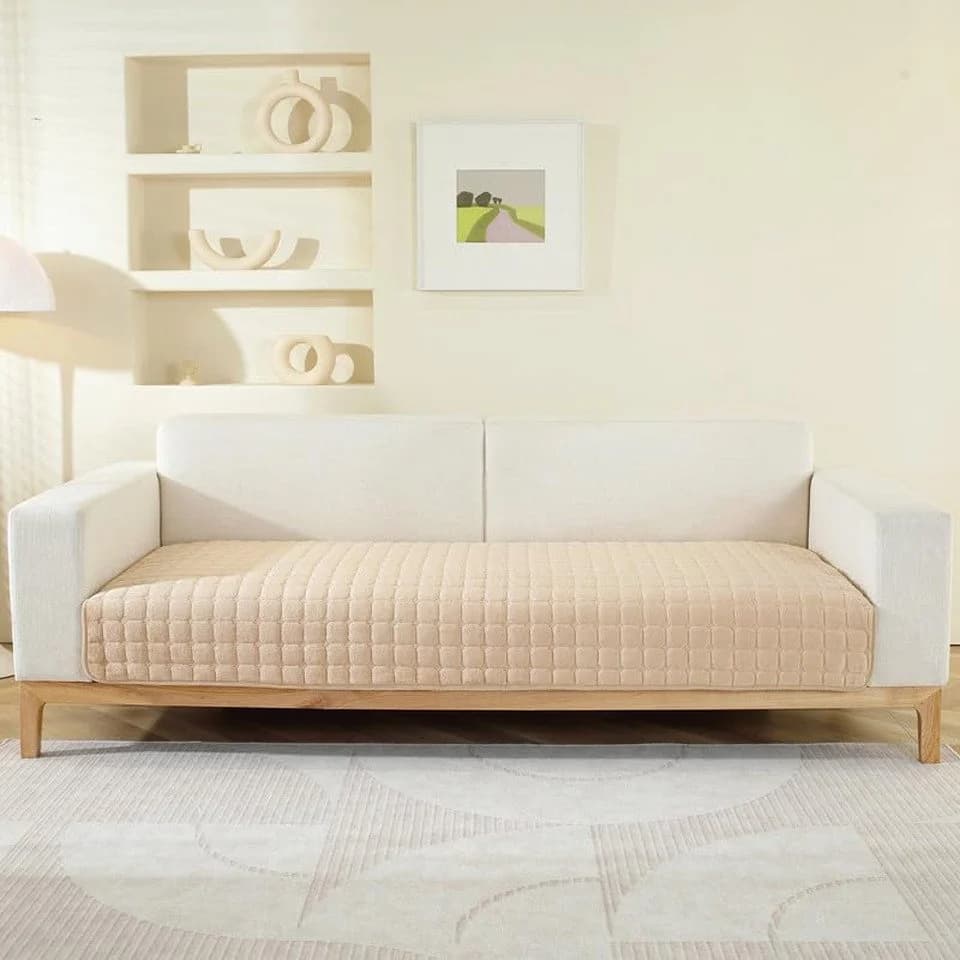 Zaewry Sofabezug Flanell Beige Rutschfest - Bild 3