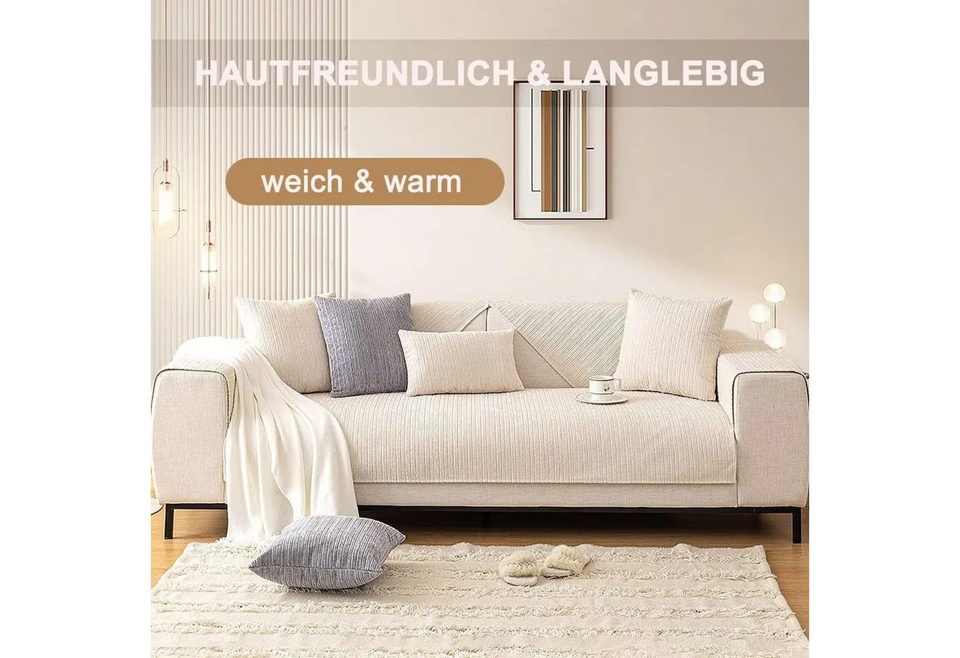 Zaewry Sofaschoner Universal 1-4 Sitzer Rutschfest Waschbar - Bild 3