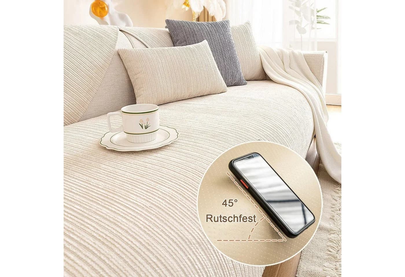 Zaewry Sofaschoner Universal 1-4 Sitzer Rutschfest Waschbar - Bild 4