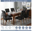 Agger Stuhlhussen 4/6er Set Stretch Stuhlbezug Gold Modernes Muster Bild 1