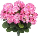 Minicloss Kunstblumenstrauß Geranien Rosa 3er Set UV-beständig Bild 2