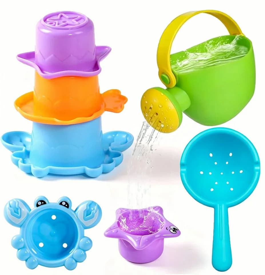 CLTYQ Badespielzeug Set 5-tlg. Bunt BPA-frei für Kinder ab 3 Jahren - Bild 2
