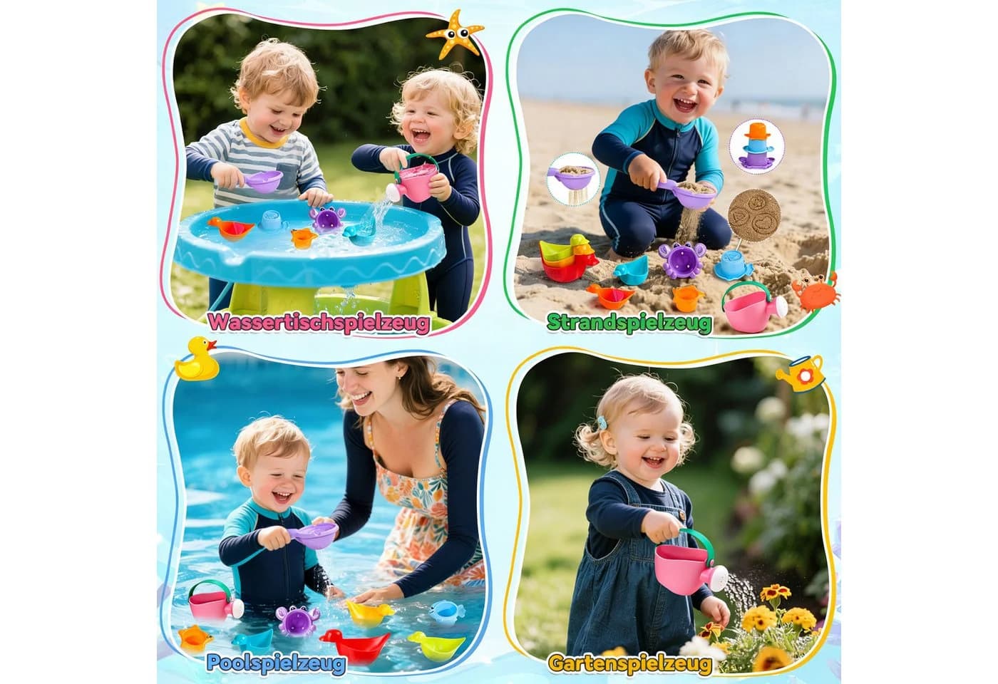 CLTYQ Badespielzeug 5-tlg. Bunt für Kinder ab 3 Jahren - Bild 3